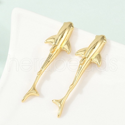 Brass Stud Earrings EJEW-C134-03G-1