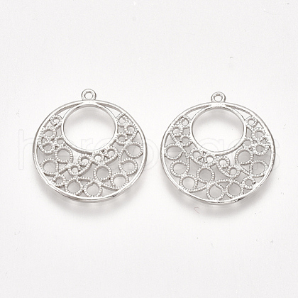 Brass Filigree Pendants KK-T038-399P-1