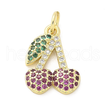 Brass Micro Pave Cubic Zirconia Pendants KK-S511-03E-G-1