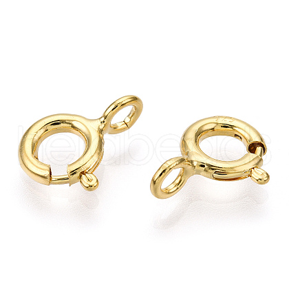 925 Sterling Silver Spring Ring Clasps STER-T004-81B-G-1