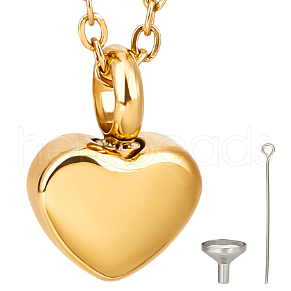 CREATCABIN Stainless Steel Urn Ashes Necklace NJEW-CN0001-03G-1