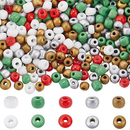 SUNNYCLUE 5 Colors Glass Seed Beads SEED-SC0001-47B-1