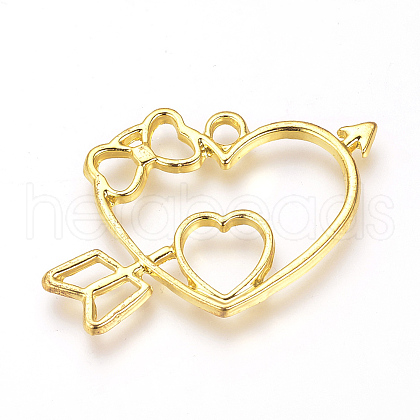 Alloy Open Back Bezel Pendants PALLOY-R098-37G-1