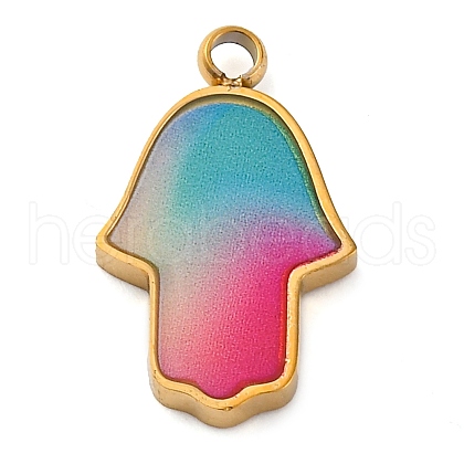304 Stainless Steel Enamel Pendants STAS-M105-34G-02-1
