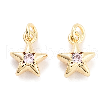 Brass with Cubic Zirconia Pendant KK-P271-38A-02G-1