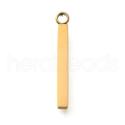304 Stainless Steel Rectangle Pendants STAS-Q348-35G-1