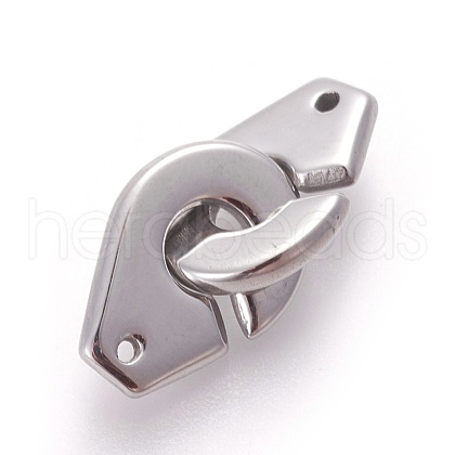 304 Stainless Steel Interlocking Clasps X-STAS-O119-25P-1