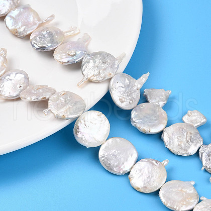 Natural Baroque Keshi Pearl Beads Strands PEAR-S018-06F-01-1