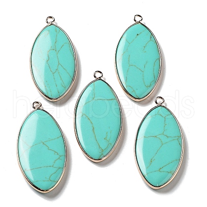 Dyed Synthetic Turquoise Pendants G-G063-03A-1