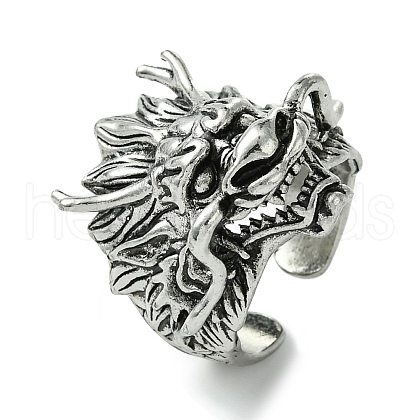 Dragon Alloy Open Cuff Rings RJEW-K275-37A-AS-1