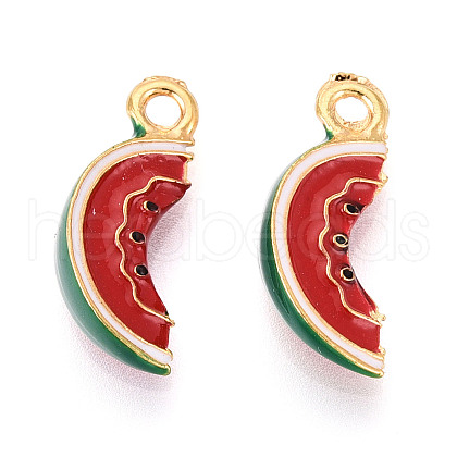 Fruit Alloy Enamel Pendants ENAM-N062-06E-1