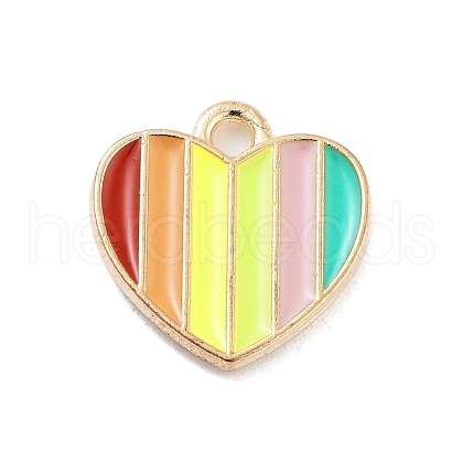 Light Gold Plated Alloy Enamel Charms ENAM-M219-12KCG-02-1