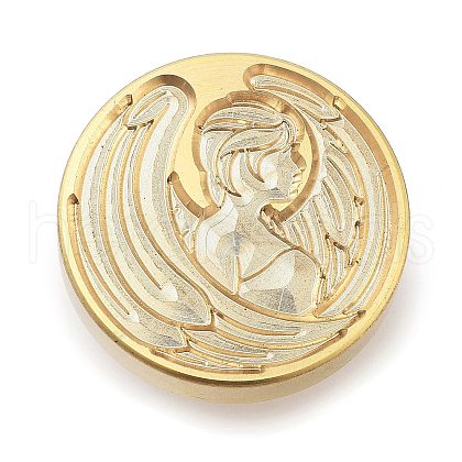 Golden Tone Wax Seal Brass Stamp Heads STAM-P002-01G-02-1