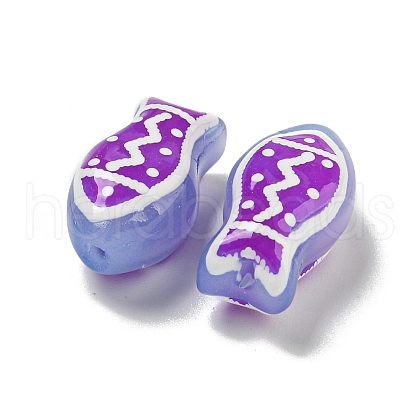 Handmade Transparent Glass Beads GLAA-N0028-02C-1