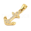 Ion Plating(IP) 304 Stainless Steel Micro Pave Cubic Zirconia Pendants STAS-D112-03G-03-2