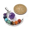 7 Chakra Gemstone Round Pendants PALLOY-JF02402-01-2