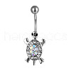 Tortoise 316 Surgical Stainless Steel with Rhinestone Belly Rings FS-WG77A27-01-2