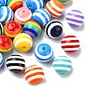 Opaque Striped Resin Beads RESI-CJC0021-16-9