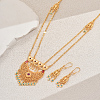 Bohemian Style Boho Chic Alloy Rhinestone Earrings & Necklaces Set for Women's Party Wear KR5050-1