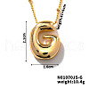 Simple and Stylish Brass Letter Pendant Satellite Chain Necklaces for Women Men GF2554-7-1