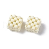 Handmade Opaque Plastic Woven Beads KY-P015-06E-3