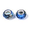Transparent Resin Rondelle European Beads RESI-N044-01K-2