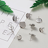 Craftdady 304 Stainless Steel Stud Earring Settings STAS-CD0001-01P-5