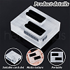 Rectangle Acrylic Finger Ring Display Holders RDIS-WH0011-32-4