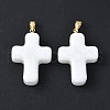 Handmade Lampwork with Brass Pendants LAMP-I030-01G-08-1