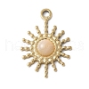 304 Stainless Steel with Natural White Shell Pendants STAS-G353-03G-09-1