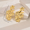 Elegant Brass Flower Stud Earrings OI2799-3