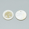 Freshwater Shell Pendants SHEL-Q016-020G-3