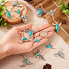  14Pcs 7 Styles Synthetic Turquoise Pendants FIND-TA0003-06-6