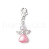 Heart Angel ABS Plastic & Acrylic Imitation Pearl Pendant Decorations HJEW-JM03160-01-4