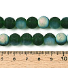 Frosted Transparent Glass Beads Strands GLAA-T032-T10mm-MBB22-4