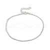 925 Sterling Silver Flat Round Link Chain Bracelets for Women BJEW-E101-01S-09-1