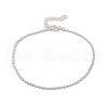 925 Sterling Silver Flat Round Link Chain Bracelets for Women BJEW-E101-01S-09-1