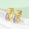 Brass Micro Pave Clear Cubic Zirconia Hoop Earrings EJEW-H158-16B-GP-3