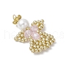 Glass Seed Beaded Angel Pendants PALLOY-MZ00652-01-3