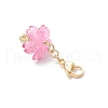 Umbrella Handmade Glass Seed Beaded & Acylic Pendant Decorations Sets HJEW-MZ00280-6