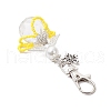 Flower Angel Glass Pearl & Glass Seed Pendant Decorations HJEW-MZ00239-05-4