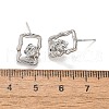 Brass Stud Earrings EJEW-G432-01P-5