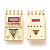 Brass Micro Pave Cubic Zirconia Pendants ZIRC-I044-13G-2