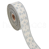 Polyester Jacquard Flower Ribbon for Clothing Accessories OCOR-WH0090-73B-1