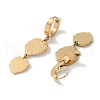Leaf 304 Stainless Steel Dangle Earrings EJEW-L283-046G-2