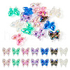  12Pcs 6 Colors Luminous UV Plating Rainbow Iridescent Acrylic Beads OACR-TA0001-50-2