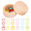 BENECREAT 36Pcs 3 Styles Ring & Heart & Triangle Alloy Locking Stitch Marker TOOL-BC0002-27-1
