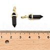 Natural Obsidian Double Terminal Pointed Pendant G-H097-01G-07-3