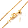 1mm Rack Plating Brass Box Chain Adjustable Slider Necklaces for Women Men MAK-L044-02G-2