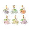 6Pcs Flower Butterfly Acrylic Pendant Decoration HJEW-JM02940-1